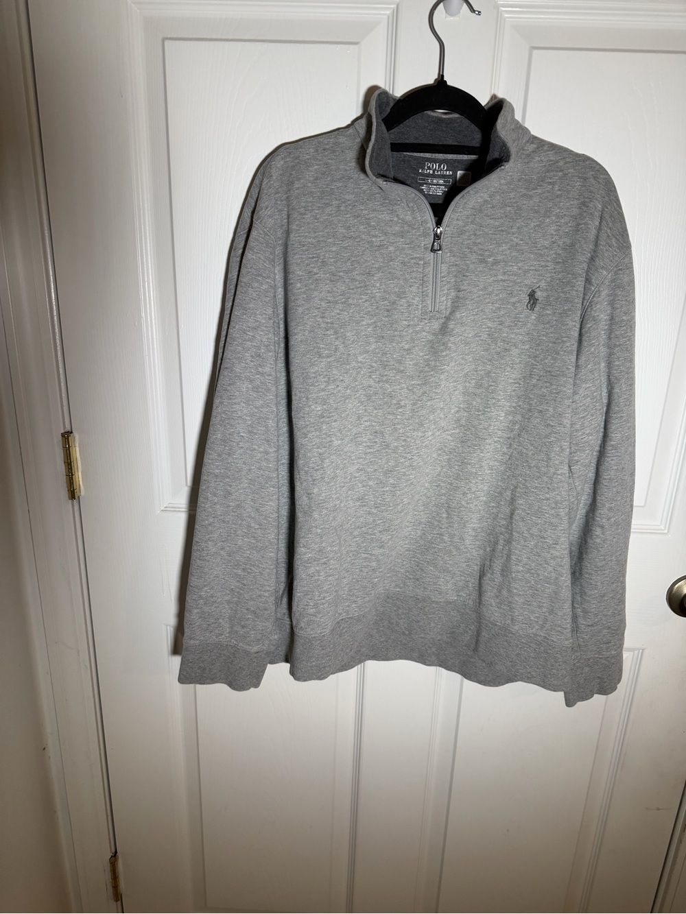Polo by Ralph Lauren Men's Heather Gray Half-Zip Sweater